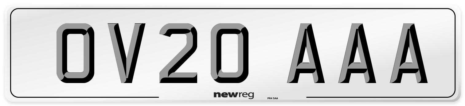 OV20 AAA Number Plate from New Reg